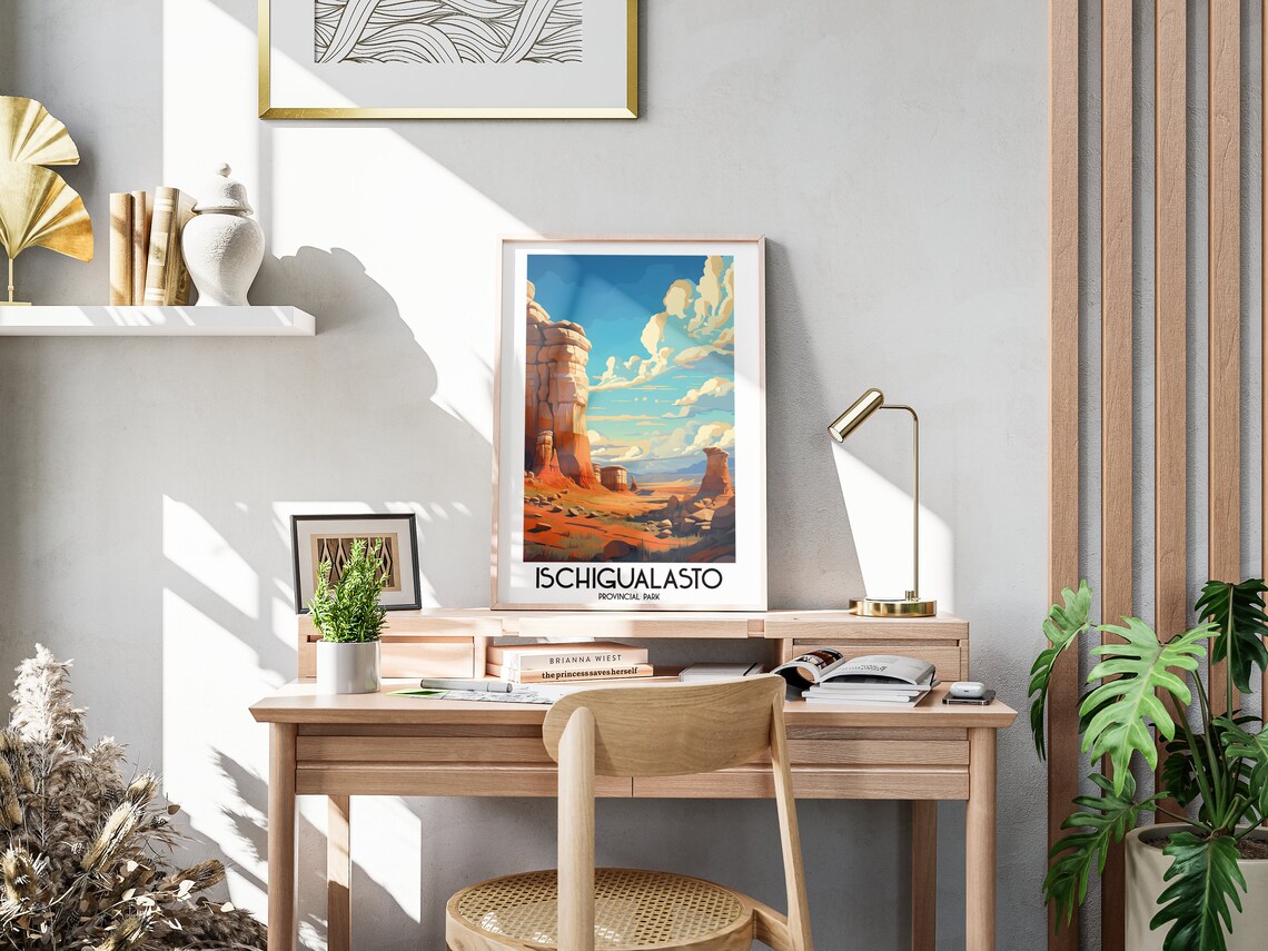 Ischigualasto Provincial Park Argentina Rock Formations Scenic Poster - Image 3