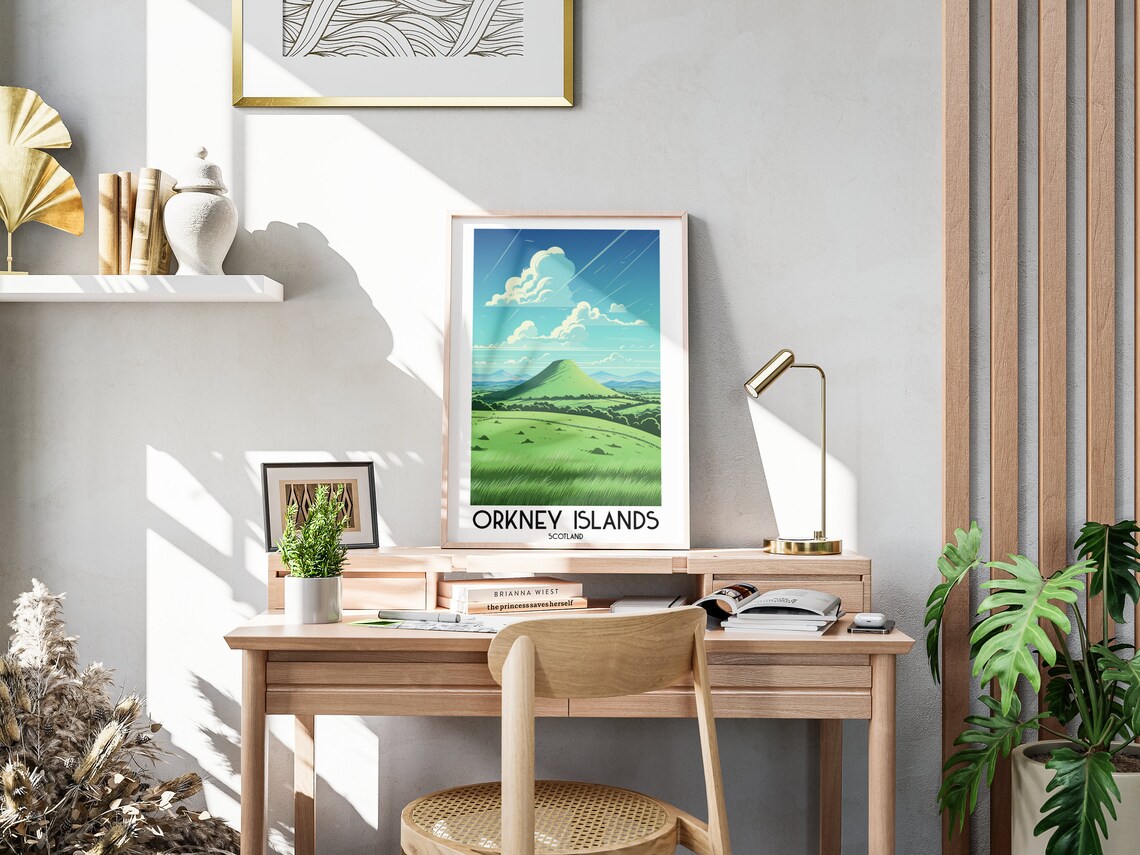 Orkney Islands Scotland Green Hills Big Skies Nature Travel Poster - Image 3
