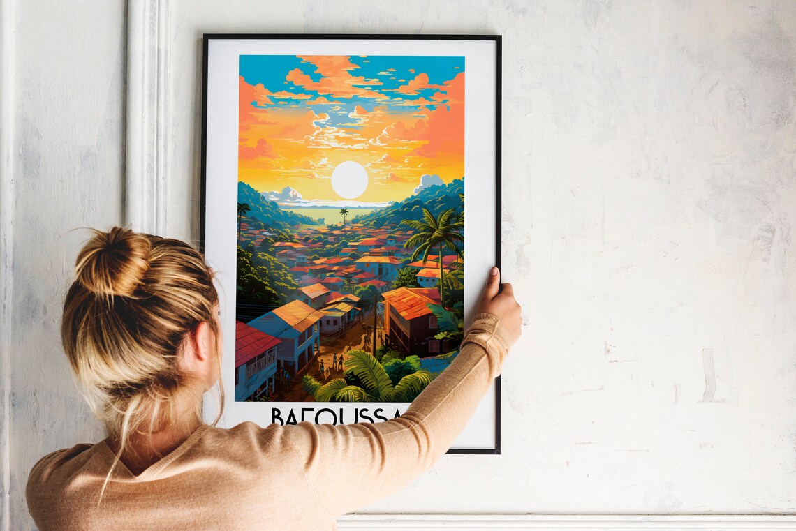 Bafoussam Travel Poster, Cameroon Home Decor - Image 2