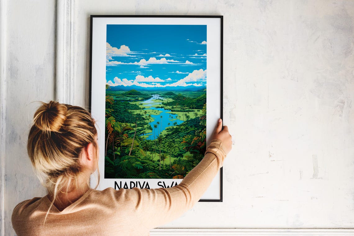 Nariva Swamp Trinidad Tobago Palm Forest River Travel Poster - Image 2