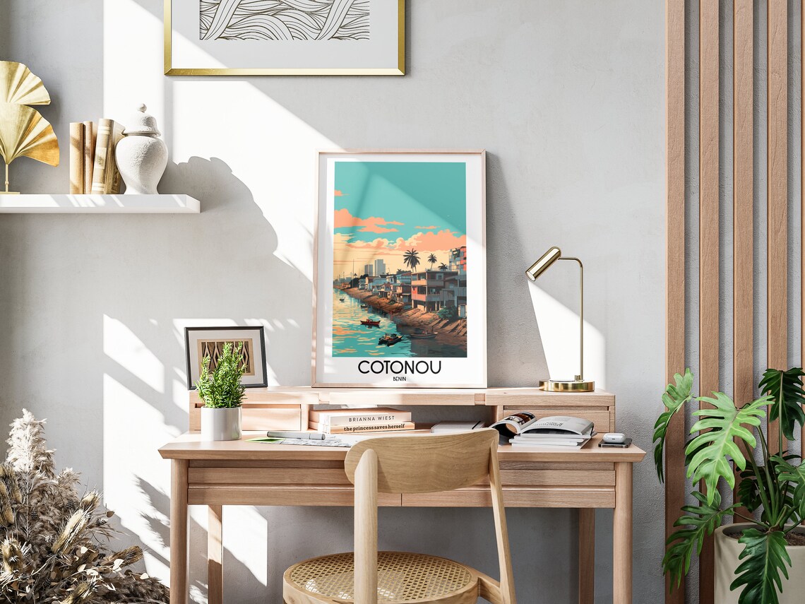 Cotonou Travel Poster, Benin Wall Art Print - Image 3