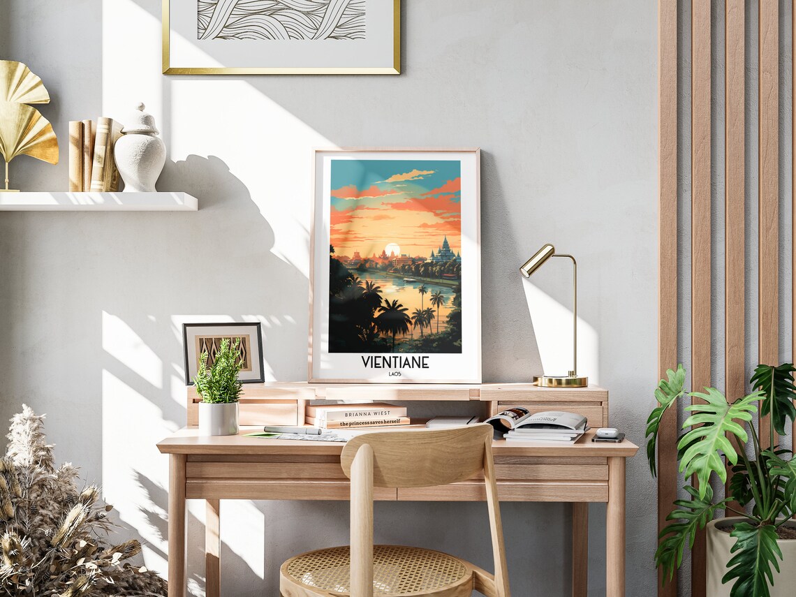 Vientiane Travel Poster, Laos Home Decor - Image 3