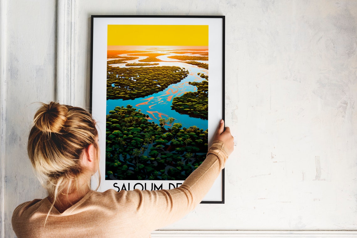 Saloum Delta Mangrove Waterways Golden Light National Park Poster - Image 2