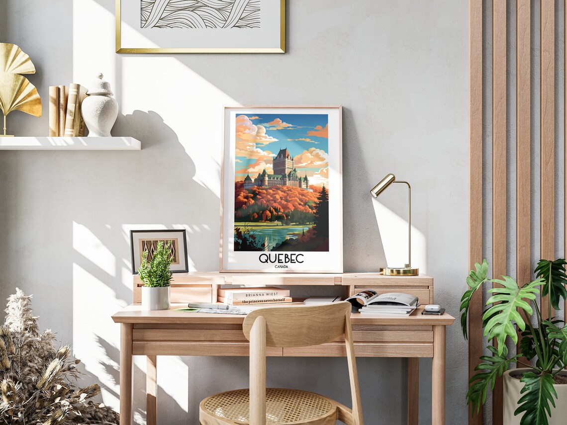 Quebec Travel Poster, Canada North America Home Decor - Image 3