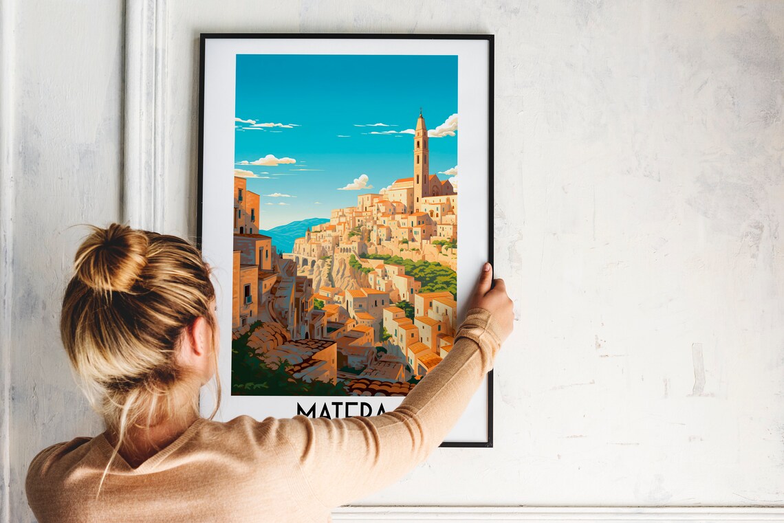 Matera Travel Poster, Italy Home Decor Print - Image 2