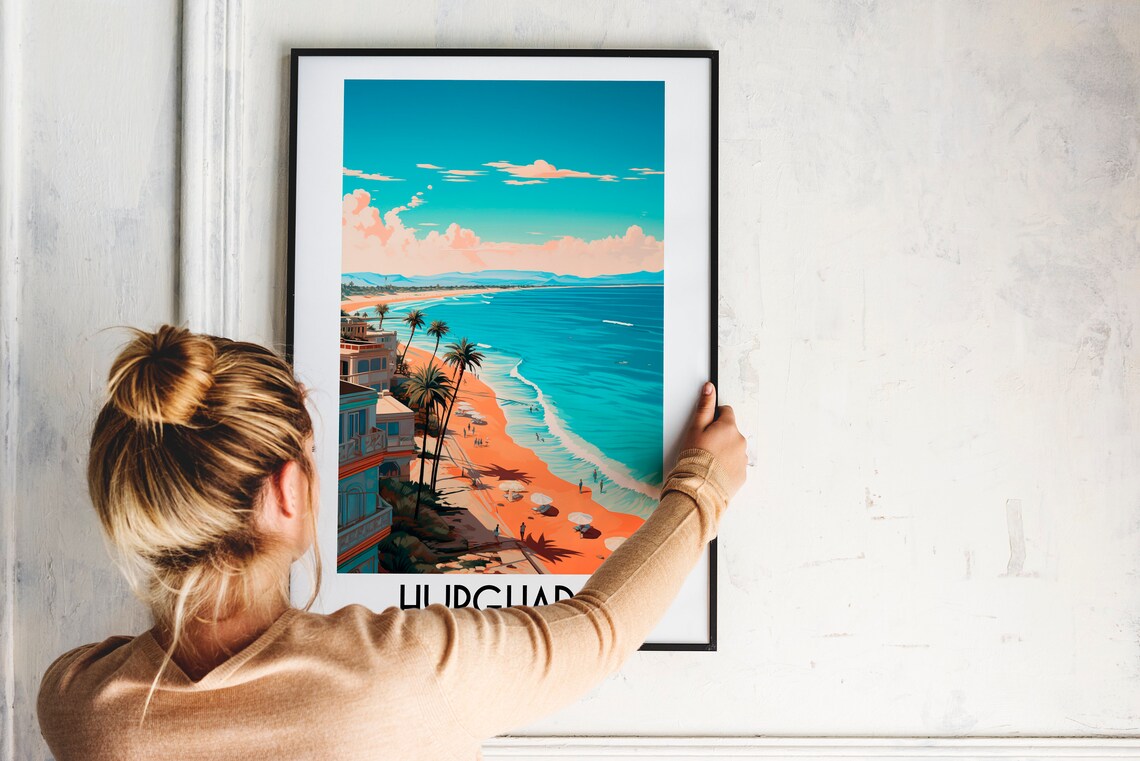 Hurghada Travel Poster, Egypt Home Decor - Image 2