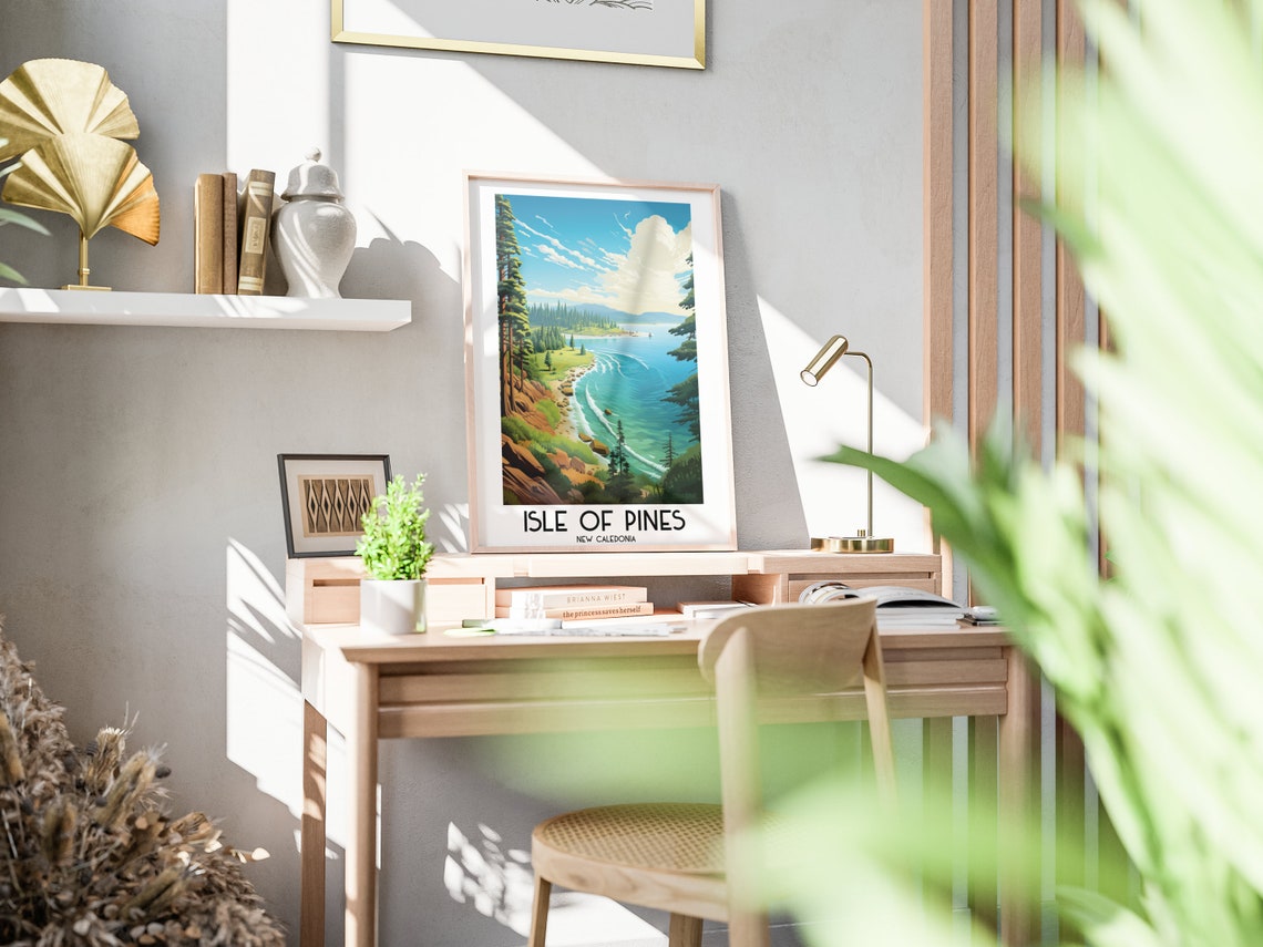 Isle Of Pines Travel Wall Art New Caledonia Painting Gifts France Home Decor Prints Posters Handmade Art - Image 2