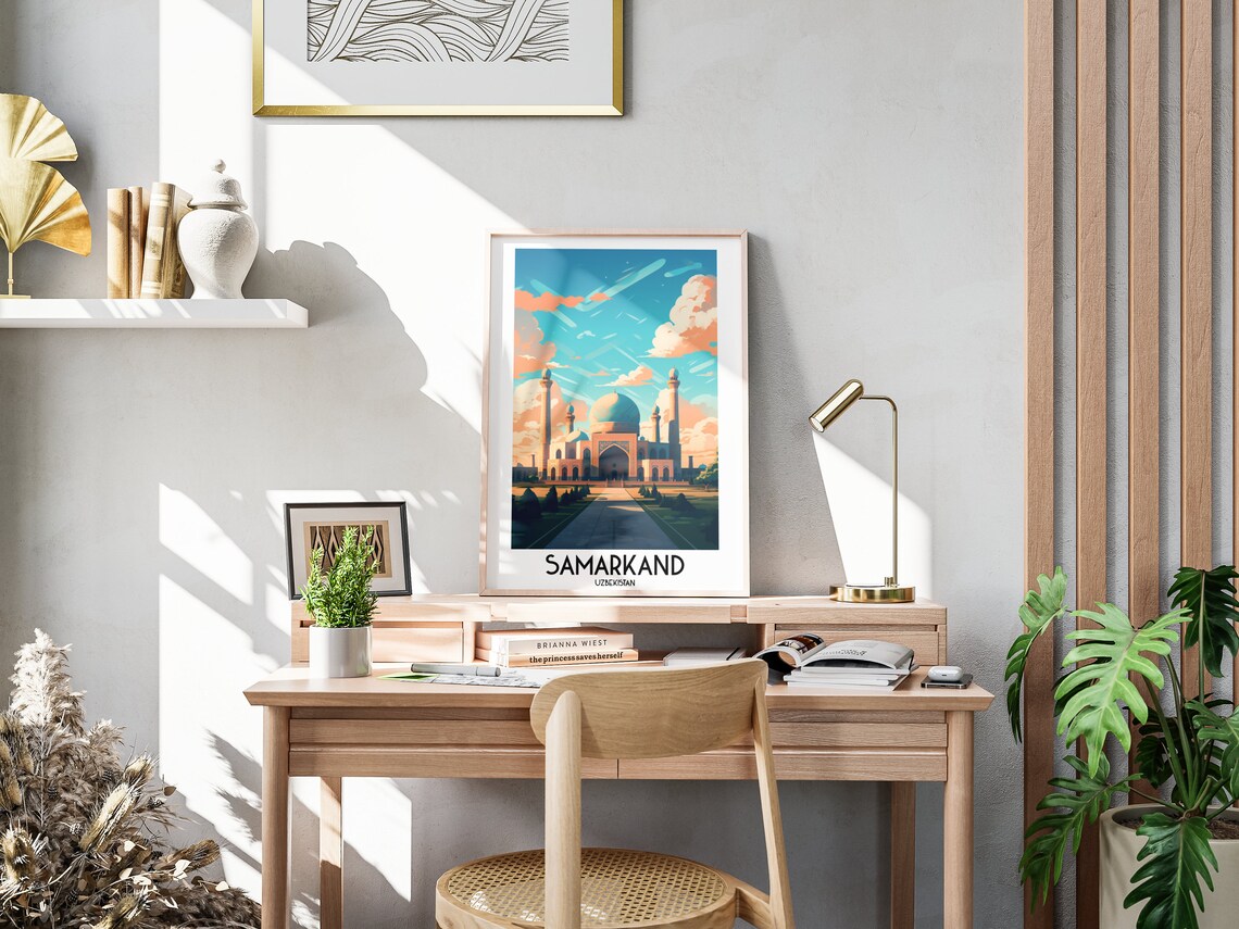 Samarkand Travel Poster, Uzbekistan Home Decor - Image 3