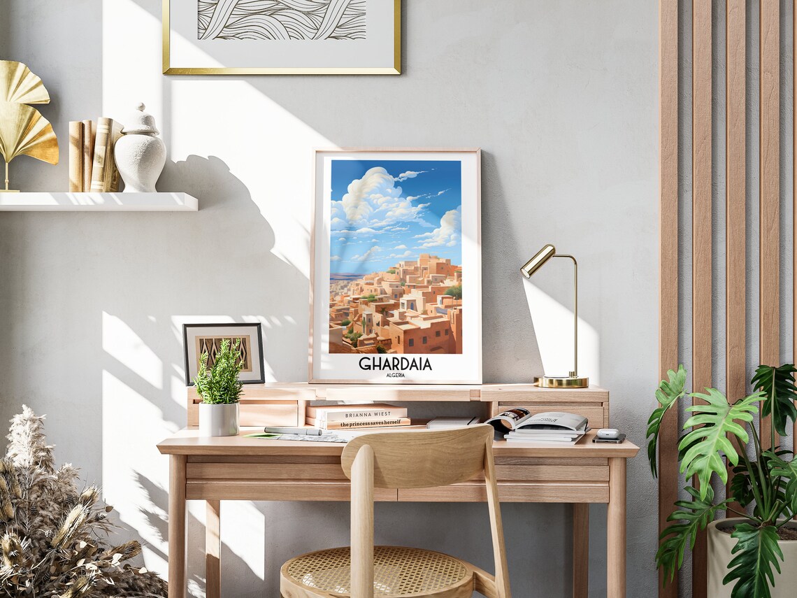 Ghardaia Desert Old Town Sandstone Houses Algeria Travel Poster - Image 3