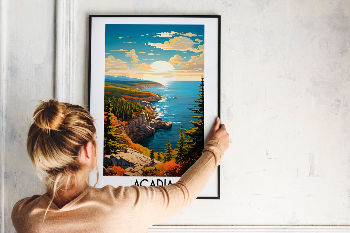 Acadia National Park Maine Rocky Coast Pine New Travel Poster - Image 2