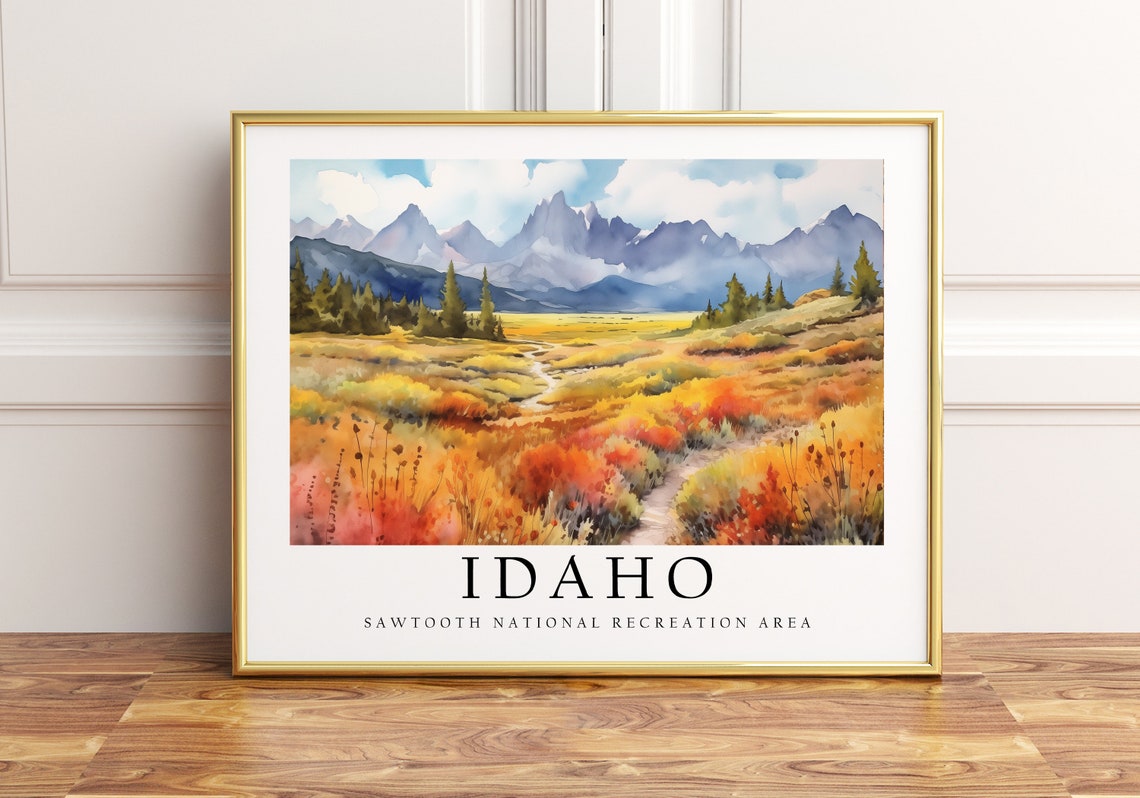 Idaho Sawtooth National Recreation Area Autumn Valley Poster