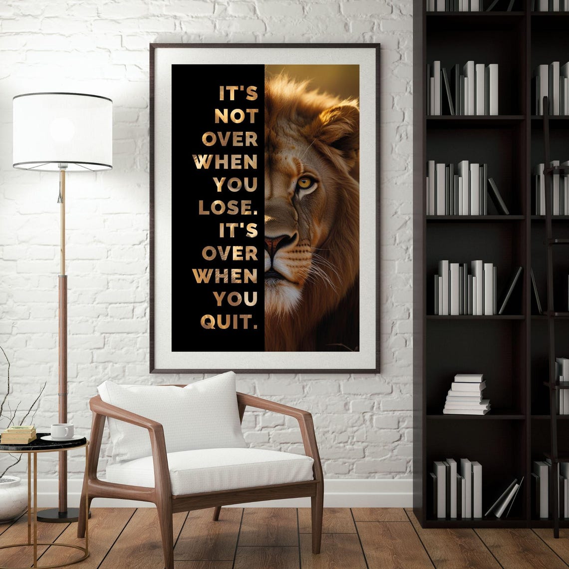 Lion Motivational Poster, Entrepreneur Wall Art - Image 2