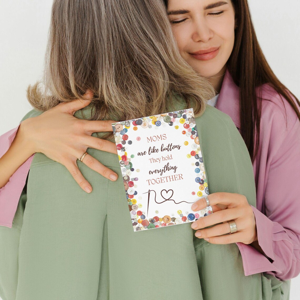 Moms Are Like Buttons, Mom Quote Art Print - Image 2