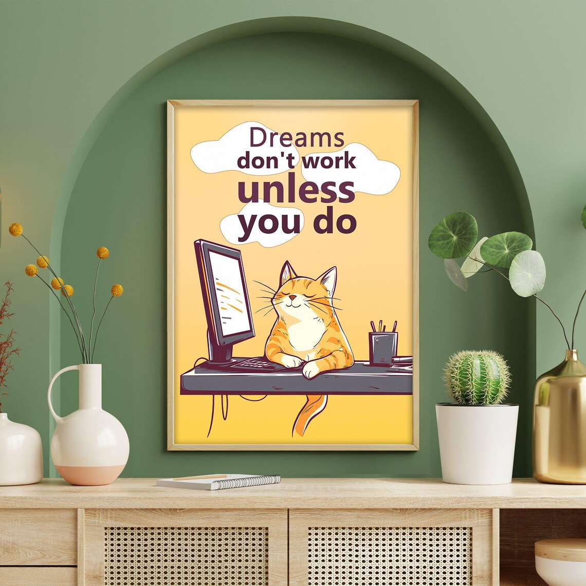 Motivational Cat Poster, Positive Daily Affirmation - Image 2