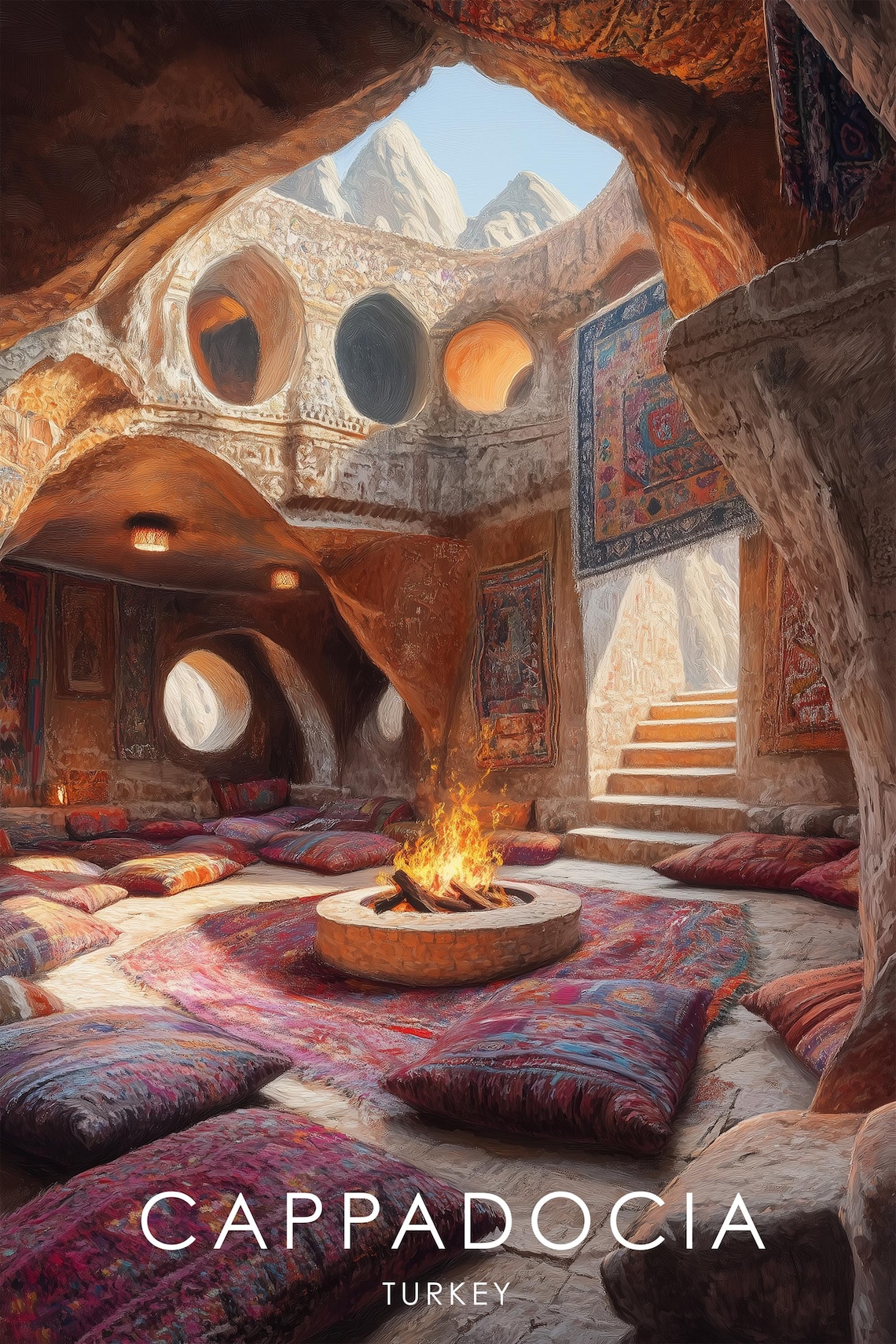 Cappadocia Travel Poster, Turkey Landscape - Image 3