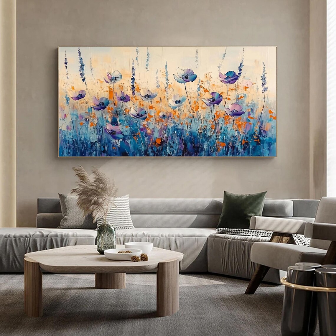 Vibrant Wildflower Meadow With Purple Blue And Orange Blooms Poster - Image 5