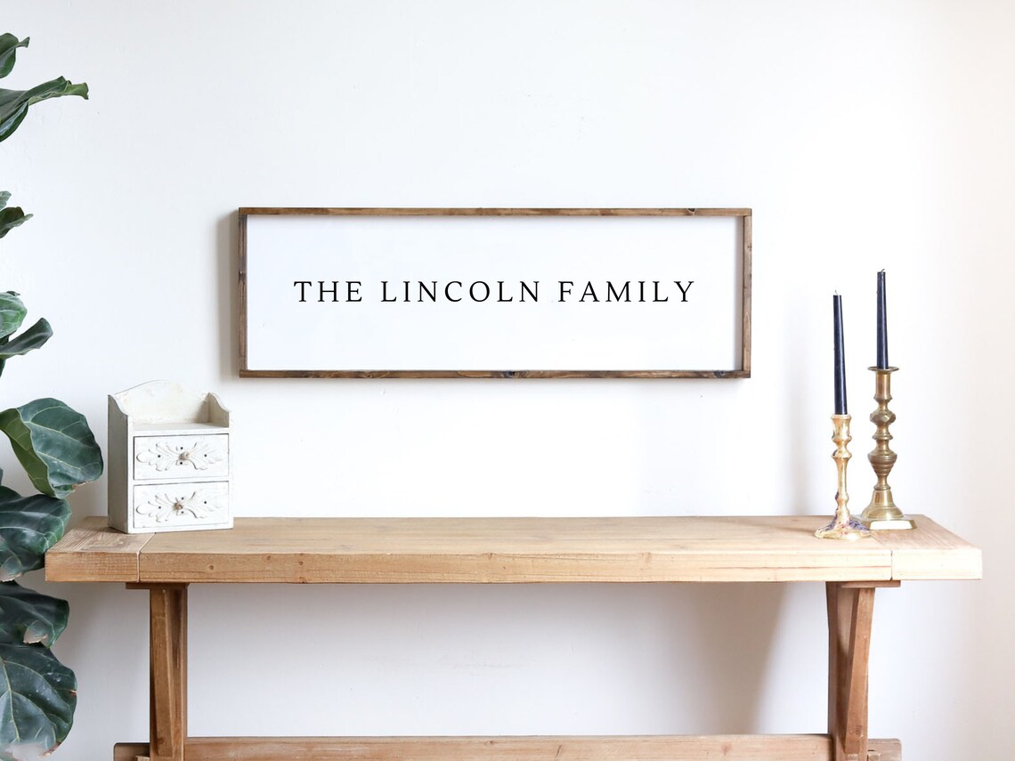 The Lincoln Family Personalized Name Sign Poster for Farmhouse Walls