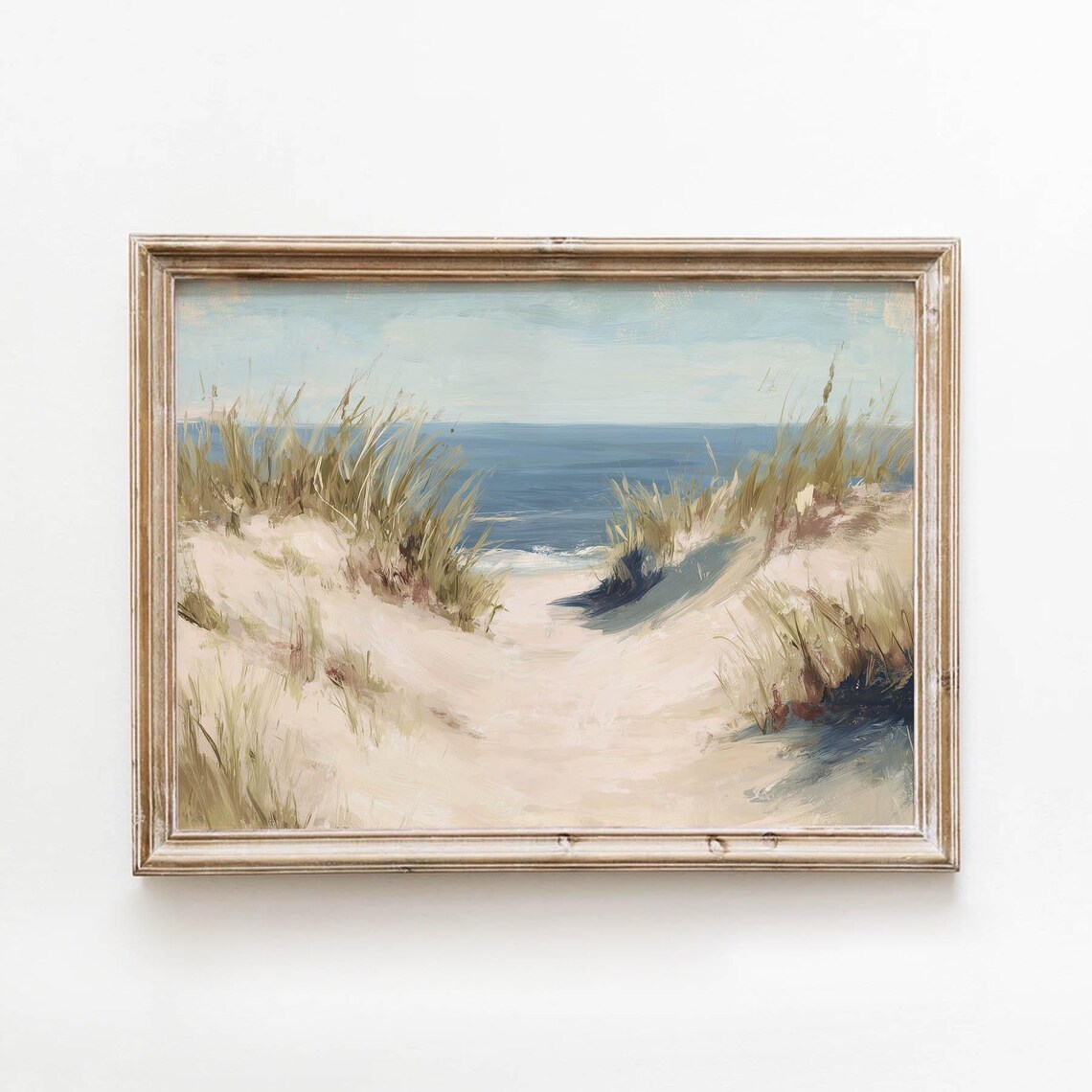 Coastal Dune Path, Vintage Beach Landscape Art Print