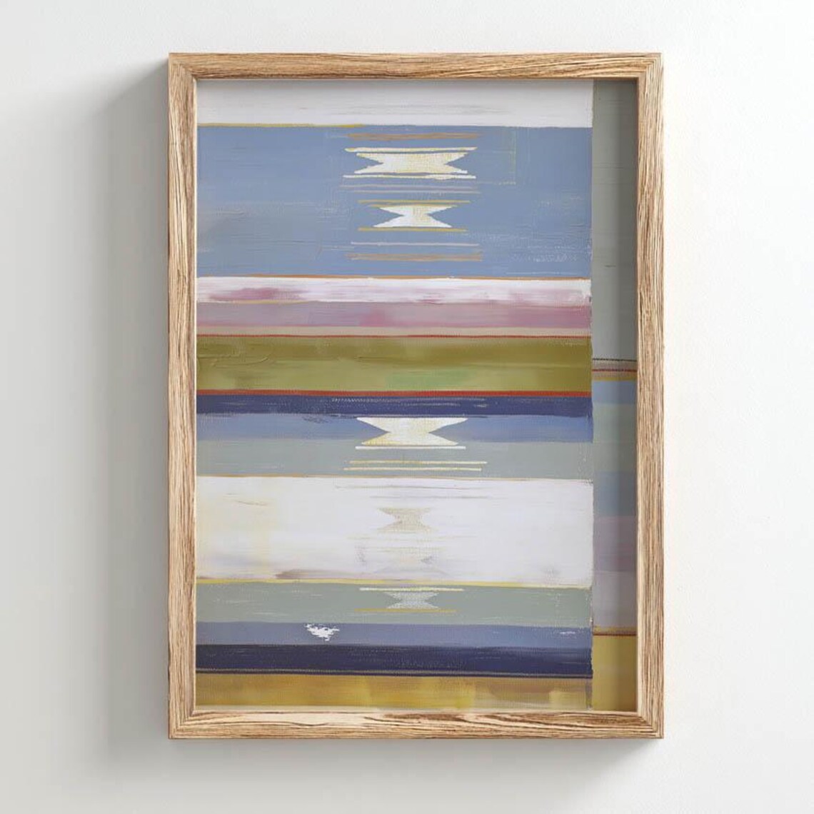 Printed Abstract Southwest Stripes, Modern Bohemian Art Print