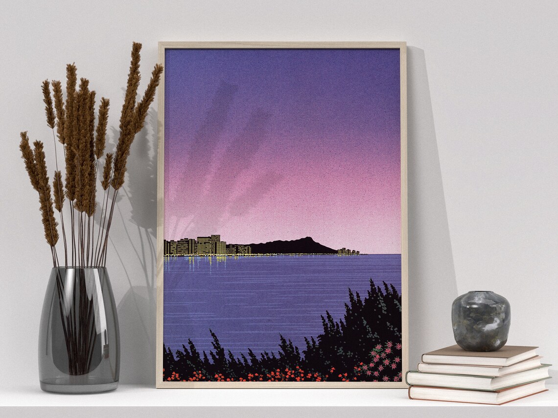 Hiroshi Nagai Retro Art Print, Vintage Wall Art