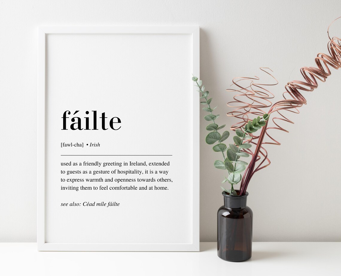 Abhaile Sláinte Fáilte Irish Home Decor Art Print - Image 3