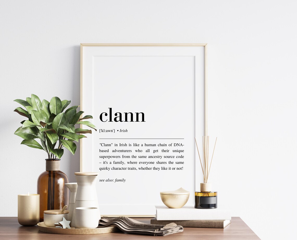 Clann Irish Definition Art Print, Ireland Decor - Image 6