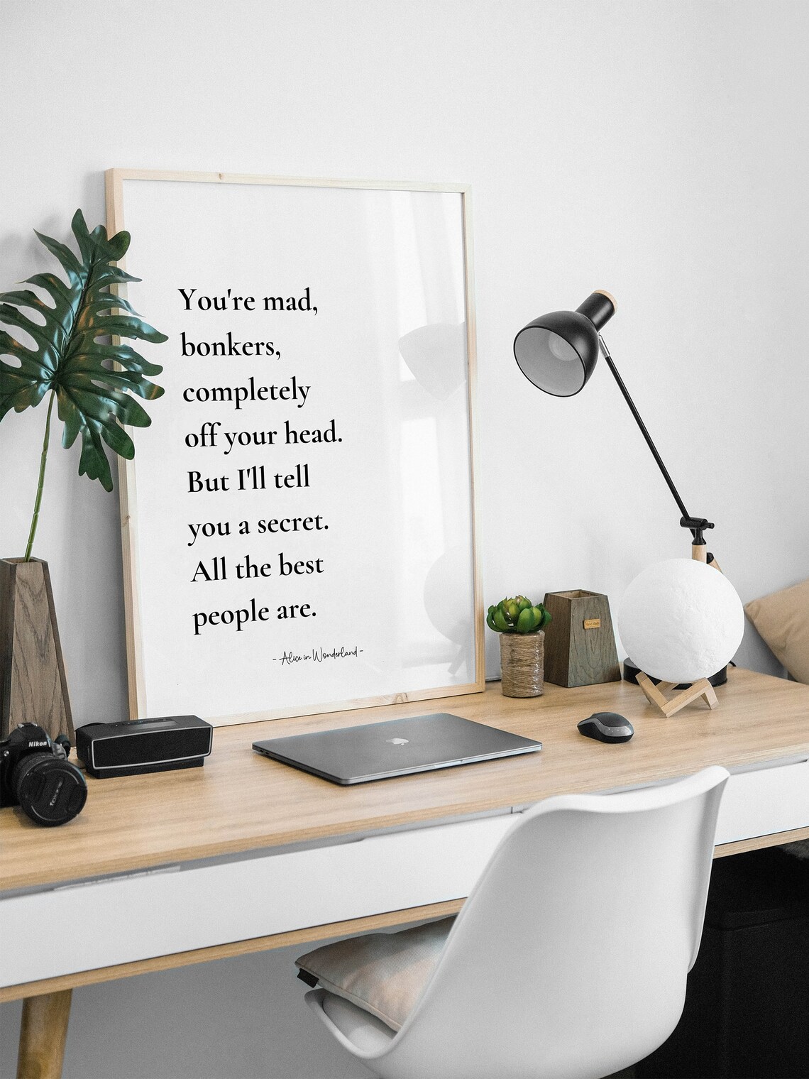You 27re Mad Bonkers Alice In Wonderland Quote Print - Image 3