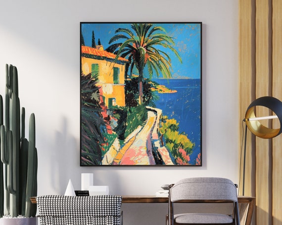 Summer House Poster Matisse Painting Maximalist Art Dopamine Decor Kitchen Wall Decor Psychedelic Poster Bar Wall Print