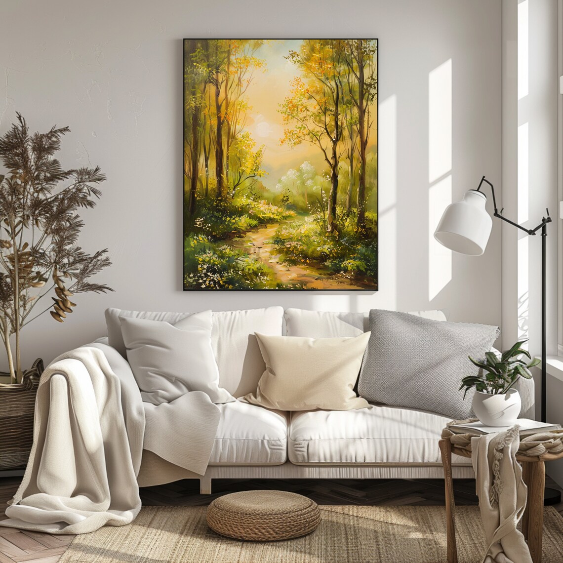 Vintage Spring Meadow, Rustic Country Landscape - Image 2