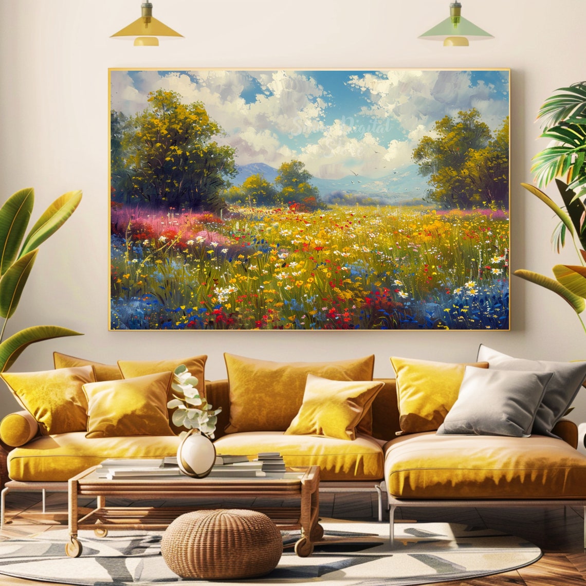 Field Of Flowers Frame Tv Art Spring Flowers Spring Art Wildflower Painting Tv Art Flower Decor Frame Tv Art Wildflower Oil Painting - Image 2