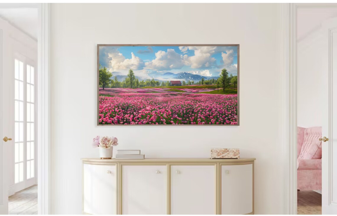 Spring Flowers Farmhouse Wall Art, Rustic Decor - Image 2