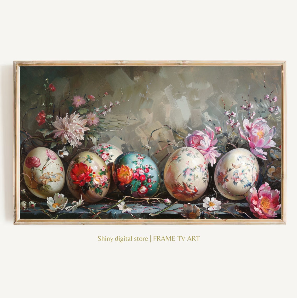 Vintage Retro Easter Frame TV Art