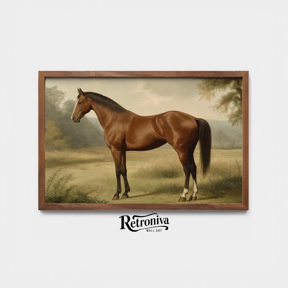 Vintage Horse Wall Art, Rustic Western Portrait - Image 3