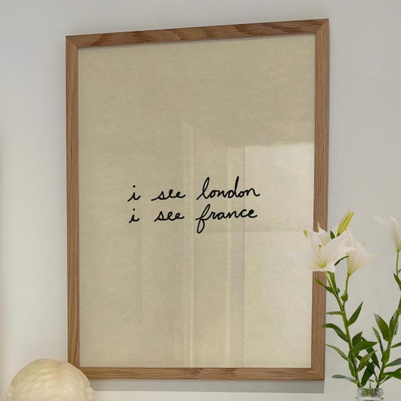 I See London France Travel Poster Print