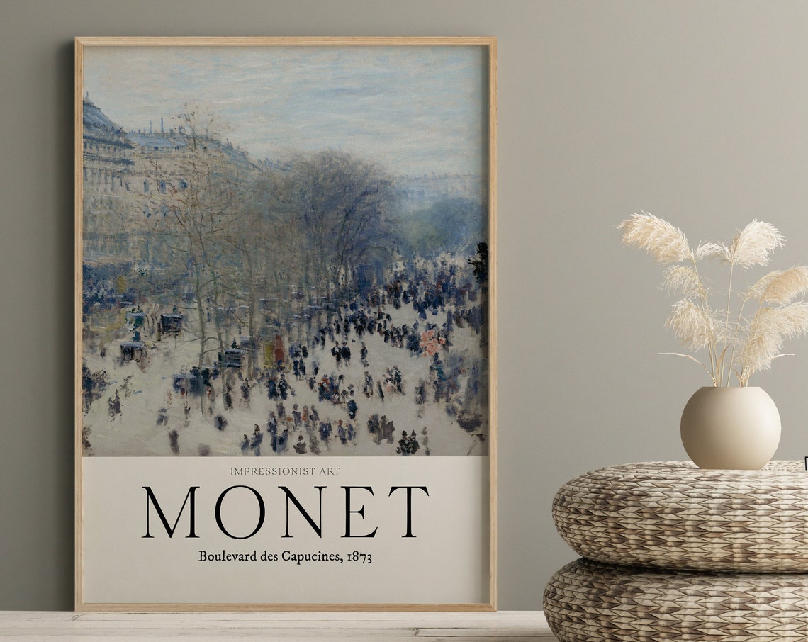 Monet Boulevard Des Capucines 1873 Impressionist Museum Art Poster