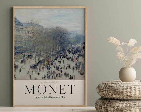 Monet Boulevard Des Capucines 1873 Impressionist Museum Art Poster