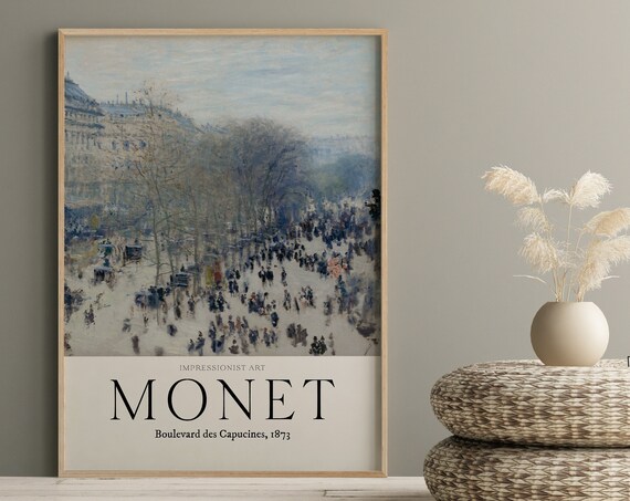 Monet Print Monet Boulevard Des Capucines 1873 Monet Poster Monet Museum Poster Monet Art Print Vintage Art Prints Art
