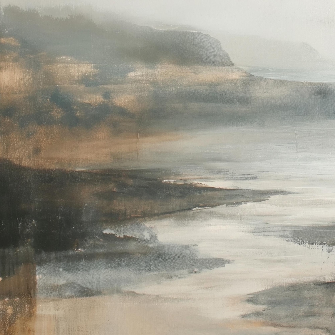 Abstract Landscape Oil Painting, Modern Wall Art Print - Image 3