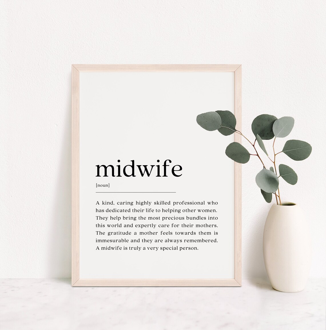 Midwife Definition - Childbirth Appreciation Poster