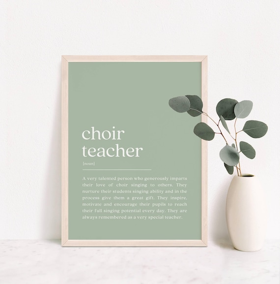 Choir Teacher Definition - Thank You Quote