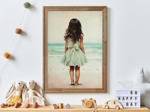 Beach Nursery Decor, Girls Room Art Print