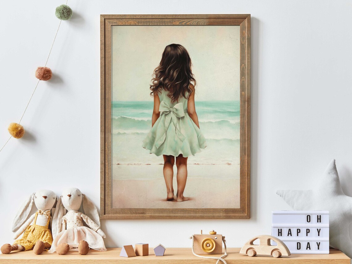 Beach Nursery Decor, Girls Room Art Print