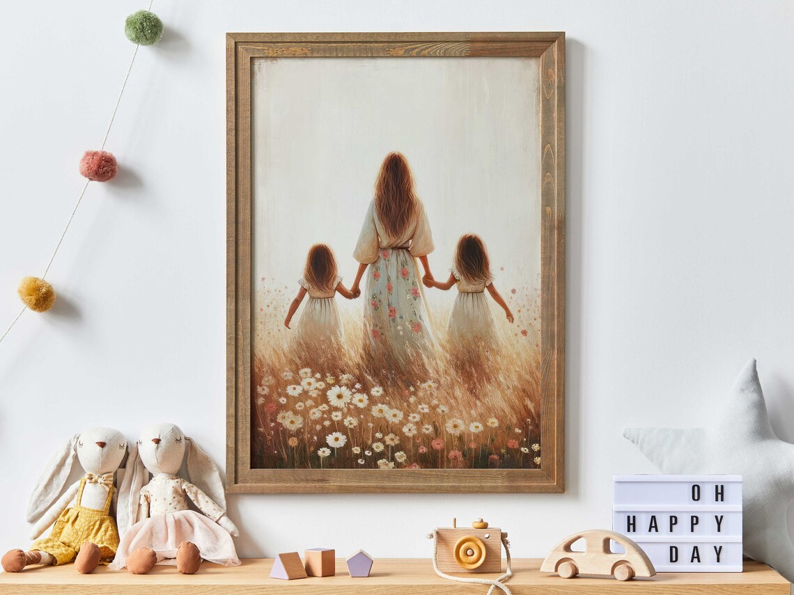 Mother And Daughters Family Wall Art Print - Image 2