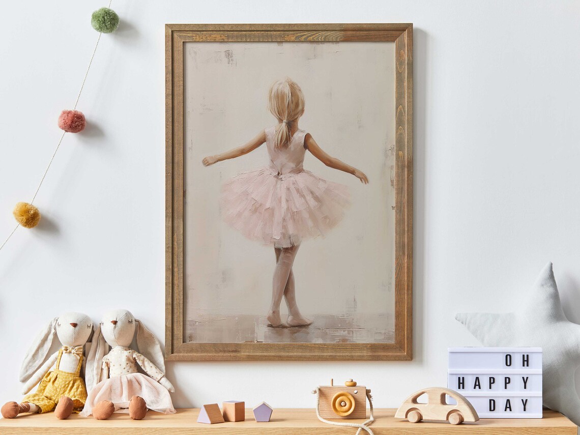 Ballet Nursery Art, Ballerina Girl Room Print