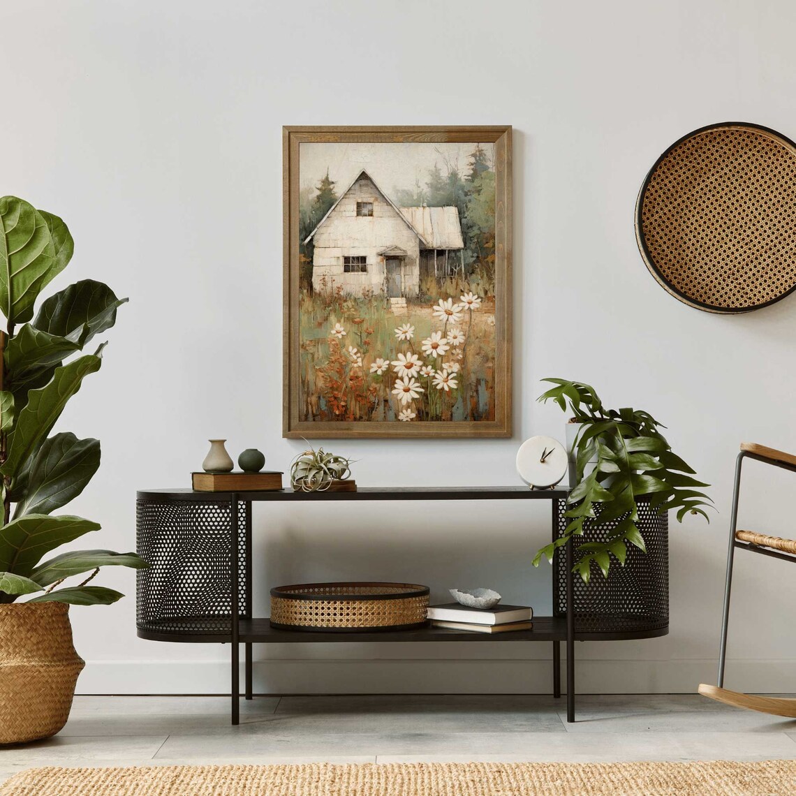 Old House Countryside Art Print, Rustic Farmhouse - Image 2