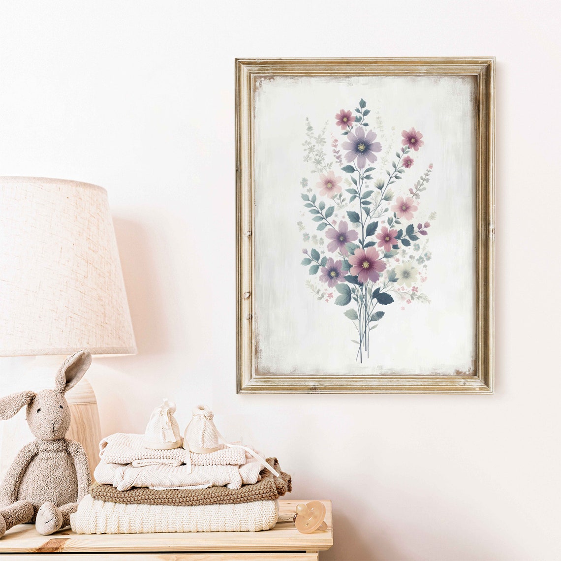 Vintage Wildflower Meadow Bouquet Rustic Floral Botanical Poster - Image 2
