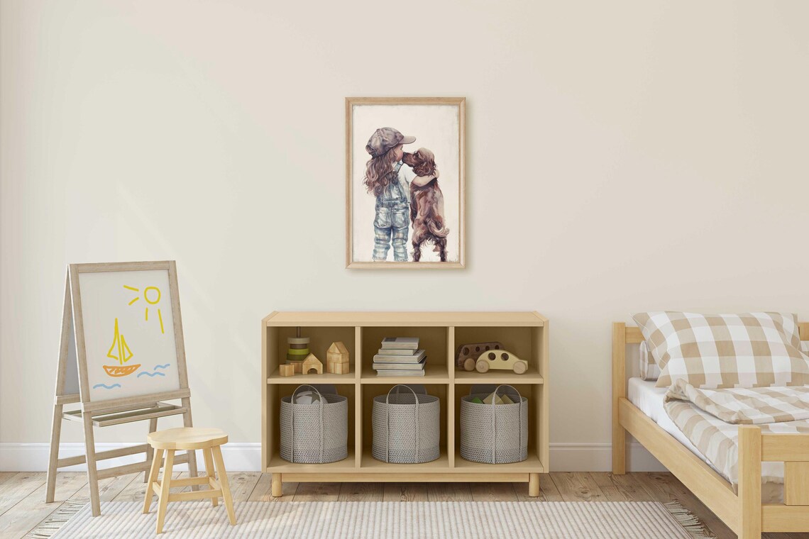 Cocker Spaniel Nursery Decor, Girl Dog Art Print - Image 2