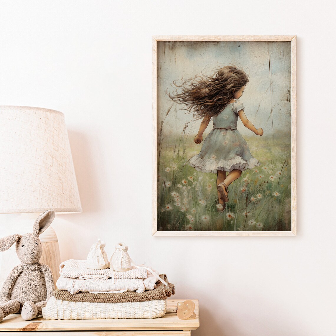 Vintage Floral Art Print for Girls' Nursery - Image 2