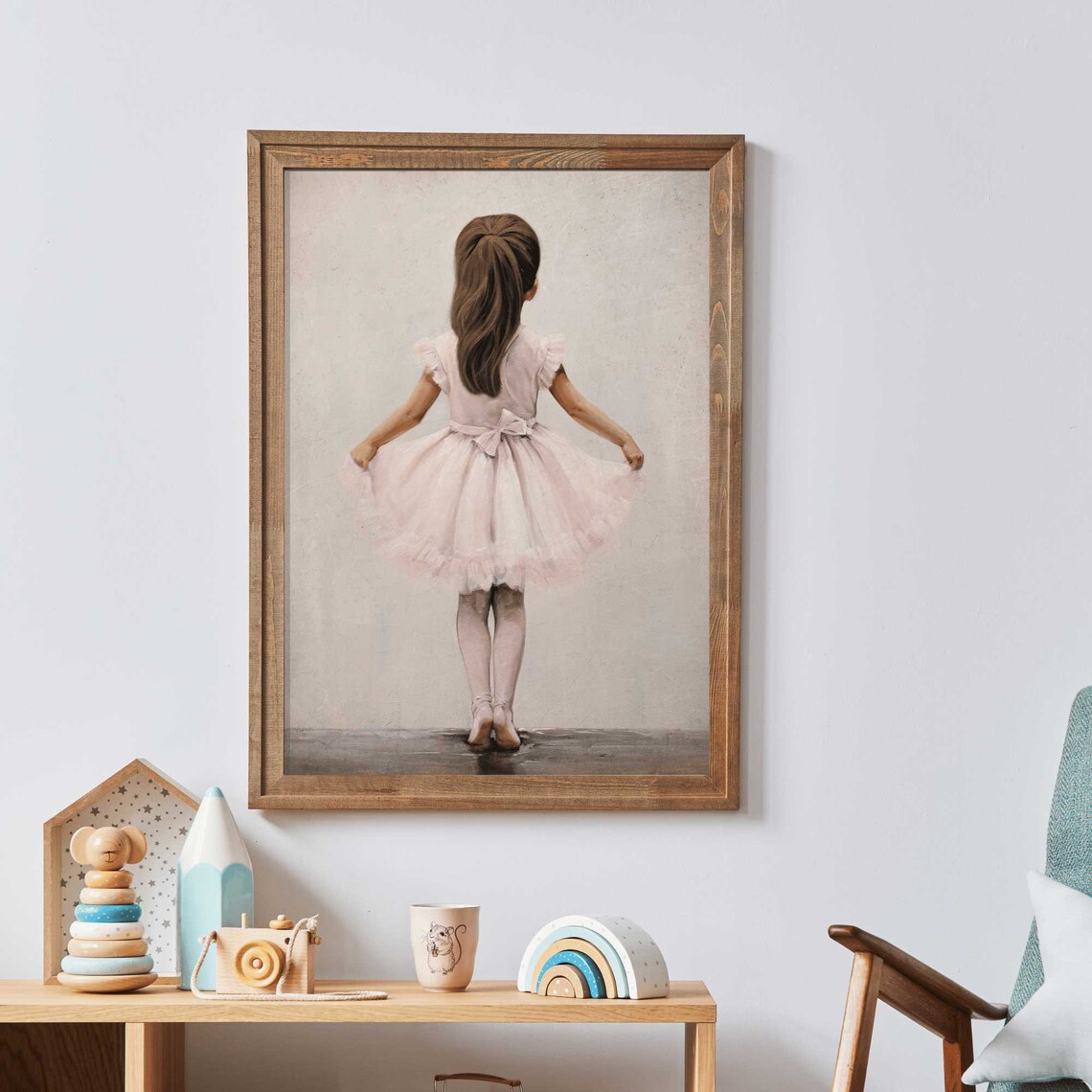 Ballerina Nursery Decor Vintage Ballet Art Print - Image 2