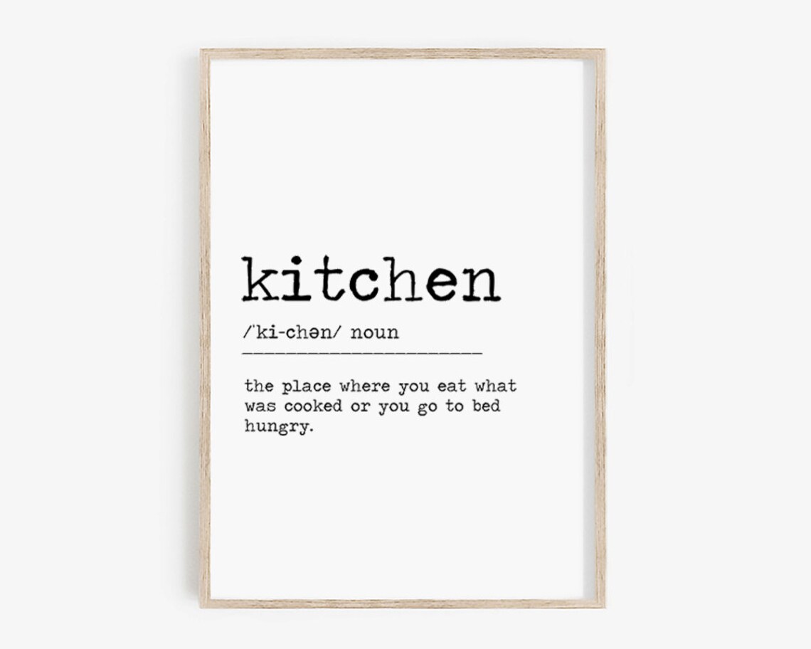 Kitchen Definition Funny Kitchen Sign Art Print - Image 4